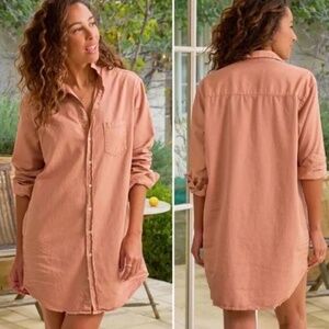 Frank & Eileen Mary Classic Shirt Dress Famous Denim Classic Desert Wash Size L